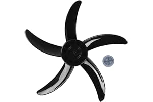 IEFIEL 20 Inches Aspas de Ventilador Aspas Hojas Plásticas de Ventilador con/Sin Tuerca Accesorios para Ventilador de Techo de Pie de Mesa Hojas Repuestos para Ventilador Negro One Size