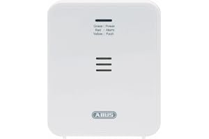 ABUS COWM370 kolmonoxiddetektor COWM370 – CO-varningsdetektor, 85 dB, vit | 7-årig sensor, batteri ca 3 år utbytbara, EN 50291-1:2018, 60 m² detektionsområde, vägg och bord