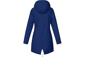 RIKAY Women Solid Rain Jacket Candy Color Outdoor Plus Size Hooded Windproof Loose Coat Water Proof Raglan Cuff Hooded Raincoat Overcoat Winter Warm Cute Jacket School Camping Hiking Outerwear