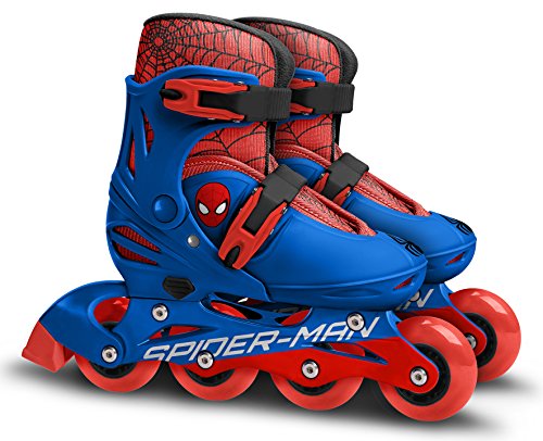 Stamp Sm250302 Spiderman Patines en línea Ajustables Tamaño 30 - 33, Boys, Azul, 30-33