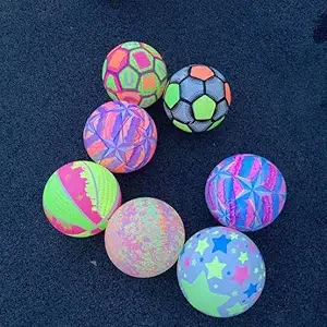 5Qebhram Inflatable Ball with led Light Children Sport Latest Arrival Ball Soccer Spring Rope Promotional Weight Round Colorful Play Designing Will be Present (2 Pcs)