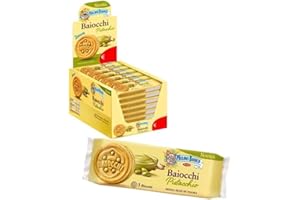 LIQUOLIVERY Mulino Bianco Baiocchi Pistacchio Confezione da 42 Snack T3 Biscotto Ripieno con Crema al Pistacchio