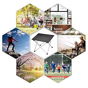 Ledeak Tavolo da Campeggio Leggero Pieghevole in Alluminio Portatile con Borsa da Trasporto, Tavolino per all'aperto per Picnic, Spiaggia, Escursionismo, Viaggi, Pesca - immagine 8