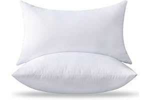 OTPIPCS 30 x 50 Cushion Inserts Pack of 2 - Soft and Fluffy Small Lumbar Pillow Sofa Decorative White Rectangle 12 x 20 inches Throw Pillow Inserts Stuffing for Living Room Couch and Interior Cushions