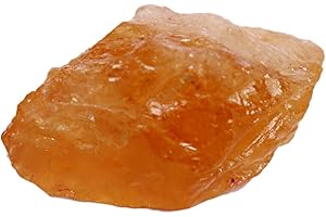 REAL-GEMS Citrine naturelle 34,50 carats - Petite taille - Pierre précieuse de citrine jaune certifiée