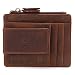 Produktbild BestFire RFID Blocking Leder dünne Vordertasche Wallet Kleine Geldbörse Mini Kreditkarteninhaber mit 8 Geldklammer ID-Karten-Slots 1 Reißverschluss Münzfach für Männer und Frauen, Geschenk-Verpackung
