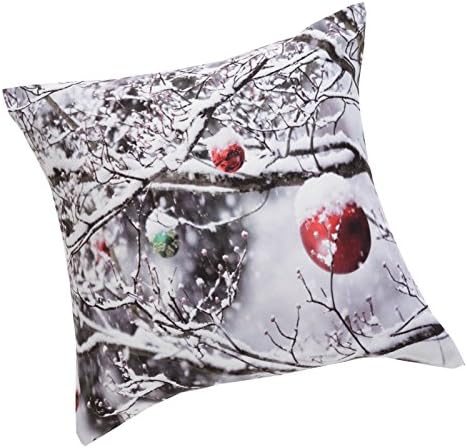 Christmas Baubles Faux Suede Cushion Cover (17x17in-43x43cm Approx)