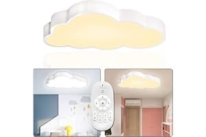 ‎UISEBRT UISEBRT LED Deckenleuchte Wolken Deckenlampe Kinderzimmer 48W Ultradünne Dimmbar Kreative Wolkenlampe mit Fernbedienung für Babyzimmer Schlafzimmer Wohnzimmer