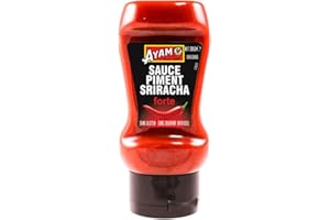 Ayam Sauce piment sriracha forte, sans gluten et sans colorant artificiel - La bouteille de 285g