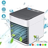El dispositivo tiene 7 luces ambientales led de color - Por lo que se ve muy bien visualmente! Reemplazo de ventiladores - Nuevo aire acondicionado móvil aire acondicionado humidificador de aire refrescante aire acondicionado