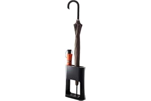 Yamazaki Oval umbrella stand, plastic, black, one size