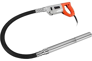 Hanchen Vibrador de Hormigón Industrial 1900W Mezclador Eléctrico Hormigonera Portátil Diámetro de 50mm con Manguera de 1/1.5/2m (Manguera de 2m)