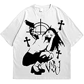 TEESANIME Y2K Girl Design Oversized T Shirt for Men and Women Premium Heavy Gauge Cotton Drop Shoulder Baggy Streetwear T-Shi