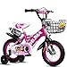 Produktbild Kinderfahrräder Guo Shop 2-4-6 Jahre Alt 6-7-8-9 Jahre Alt Kinderwagen Junge Mädchenfahrrad mit Trainingsrad und Wasserkocher (Farbe : Purple, Größe : 12")