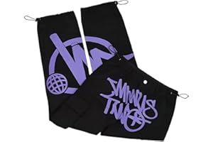 Lyoveu Moins Deux Cargo,Pantalon Minus Deux Pantalons Droits Street Poche Taille Haute Imprimé Hip Hop