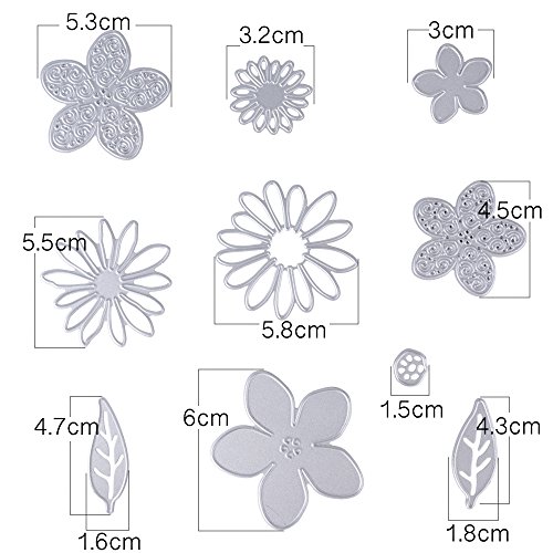 comprare on line 10 Pezzi Fustelle Stencil Cutting Dies per DIY Scrapbooking Album di Carta della Carta del Mestiere Biglietti per Goffratura Decorazione di Fiori prezzo