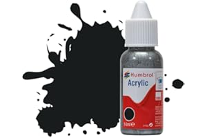Humbrol DB0021 Acrylic Paint No.21 Black Gloss 15ml (Pack of 1)