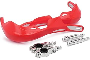 JFG RACING Protege Main Moto,Protege Main Guidon de Moto 22MM à 28MM pour sur Ron ATV Pit Bike Off-Road Motocross Enduro MX-Rouge