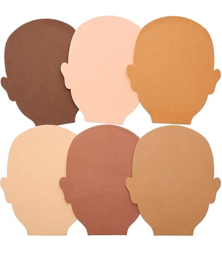 Baker Ross 56 Découpes Visages Multicolores – 8 Teints De Peau Assortis, Idéal Bricolage Enfant, Portraits Créatifs & Activités Manuelles