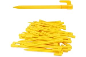 VBKITW 20x piquets de Tente en Plastique - ancrages au Sol pour Le Camping, Le Jardin, la Plage - piquets avec Trou d'extraction de piquets - ancrages au Sol