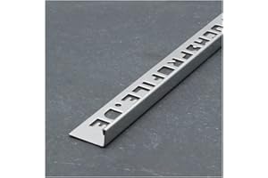 FUCHS DESIGN Fuchs PREMIUM profilé pour carrelage 9 mm équerre pour acier inox V2A dans brillant 1 x 2,5 m