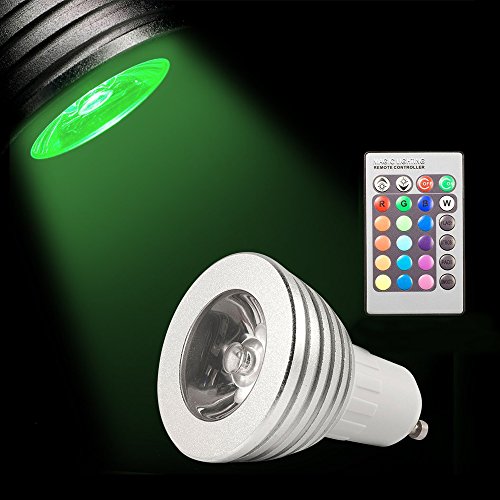 Sunix® 5W GU10 RGB LED Lampe multicolor Glühbirne / Glühlampe mit Ferbedienung, Farbwechsel 16 Farben Auswahl, LED Leuchtmittel, LED Birnen - 3