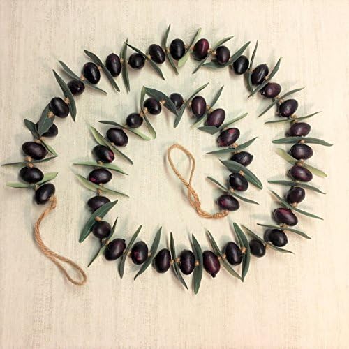 Decorative Artificial Black Olives Garland for display and ornament. 1.7m long
