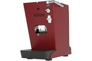 LOLLO CAFFÈ Ekspres do kawy do padów Ese 44 mm, Lollo Caffé, Lollina czerwony + 40 wkładów gratis