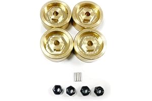 wisoolkic 4pcs Brass Counterweight Wheel Hub Adapter For HOBBYPLUS 1/18 CR-18P Rock Van Rock Climbing Performance Durable