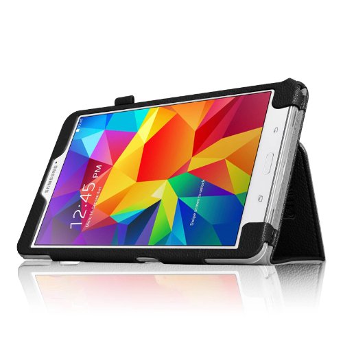 Fintie Samsung Galaxy Tab 4 7.0 Hülle Case – Slim Fit Folio Kunstleder Schutzhülle Cover Tasche mit Ständerfunktion für Samsung Galaxy Tab 4 7.0 T230 T235 (7 Zoll) Tablet, Schwarz - 4