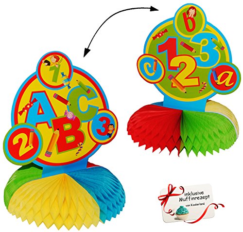 XL Set – SCHULANFANG – Girlanden & Deko – “ Schultüte & Zuckertüten “ – Kinder / Partykette – Wimpelkette – Party – Schuleinführung Schule – Schulbeginn Fest Schulbeginn Deko Wimpel – Schulkinder – Mädchen & Jungen – Schule Dekoration – Einschulung – Buchstabengirlande – Buchstabenkette – Partygirlande – Banner Fahnen – Dekogirlanden - 6