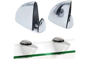 AWEN Set di 2 morsetti in vetro, staffa per mensola in legno/vetro, staffa in legno con staffa in vetro, clip a bocca di pesce, morsetto regolabile spessore 3-16 mm K170-2pcs
