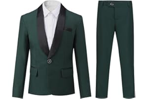Sliktaa garçons Costume Deux pièces Châle Revers Un Bouton Robe de Banquet de Mariage Gentleman élégant et Confortable