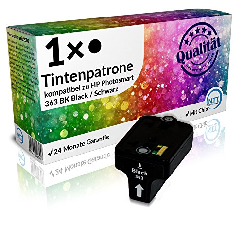 N.T.T.® - 1 x STÜCK BLACK / SCHWARZ kompatible XL Tintenpatrone für HP 363 Serie 363BK für HP Photosmart C5190 C5194 C5150 C5160 C5170 C5173 C5175 C5183 C5185 C5188 C5190 C5194 C6150 C6160 D6160 D7145 D7155 D7160 D7163 D7168 D7180 D7183 D7260 D7280 D7300 D7345 D7355 D7360 D7363 D7368 D7460 D7463 D7468 Photosmart 3100 3110 3200 3210 3310 C5180 C6160 C6180 C7180 8200 8238 8250 Druckerpatrone