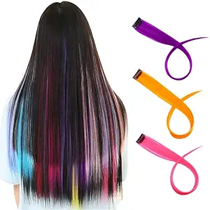 Artifice 6pcs Colorful Clip On Off 16-18 Hair Extensions- 003R