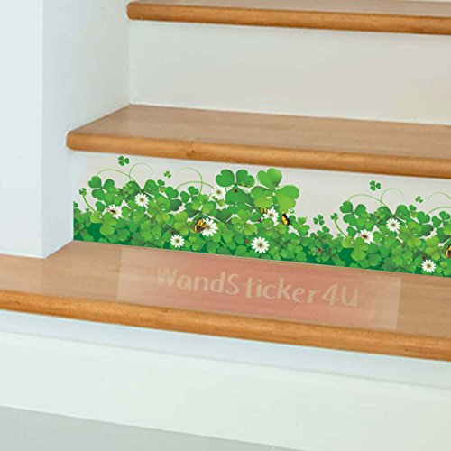 WandSticker4U- Wandtattoo „Blumenwiese mit Schmetterlingen“ | Breite:120cm | Blumen Wiese Gräser | Wandsticker Fenstersticker Aufkleber Deko für Wohnzimmer, Flur, Küche, Kinderzimmer, Garderobe - 4