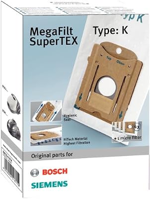 Bosch BBZ 41 FK Sacs Aspirateurs MegaFilt SuperTex Type K