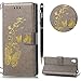 Price comparison product image Sony Xperia XA1 Ultra Case,Sony Xperia XA1 Ultra Case PU Leather,WIWJ Embossed Golden Butterfly Pattern Flip Case Slim Soft Graceful Leather Wallet Case Foldable Bookstyle Phone Case Painting Folio Designed Protective Cover with Stand Function Magnetic Bookstyle Printing Smartphone Cover Case Detachable with Card Holder Shell for Sony Xperia XA1 Ultra-Grey+1 x Black Touch Stylus Pen