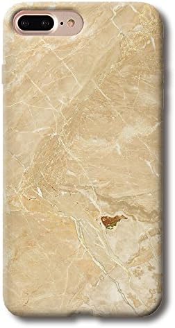 ELETRICO iPhone 7 Plus Case TPU Silicone Soft Back Cover Marble Stone Pattern 5.5 inch (yellow)