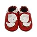 Sayoyo Soft Leather Baby Shoes with Duck (0-6 months,Red)