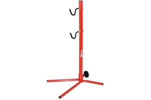 V BIKE Soporte trasero ajustable para garajes, con cubierta roja hasta 29 bicicletas