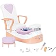 Our Generation – Salon Chair Playset – Spa Music & Water Sounds – 18-inch Doll Accessories – Pretend Play – Toys For Kids Ages 3 & Up – Yay, Spa Day!