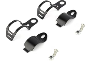 KEENSO 2 piezas/par Soporte de montaje para señal de giro de motocicleta, abrazadera de soporte de horquilla con indicador universal, soportes de abrazaderas de reubicación de horquilla metálica de 30-43 mm