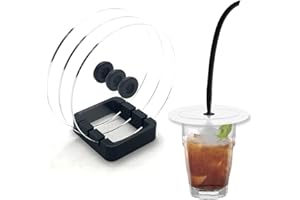 D&D D & D Affumicatore Con Supporto Per Cocktail, Bevande, Drink - 3 Dischi Trasparenti Con Valvola Per Affumicatura Di Bicchieri - Diametro 12cm (Set 3 Dischi e Supporto)