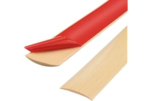 ZTOWOTO Tira de umbral de PVC de 200cm, tiras de transición de piso, tiras de cubierta de piso laminado, tira divisoria de puerta de piso autoadhesiva (4cm, grano de arce)