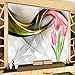 Produktbild REAGONE Benutzerdefinierte 3D-Fototapete Wandmalerei Tulip Blumen Abstrakt Rauch Nebel Kunstwand Wohnzimmer Sofa Tv Hintergrund Tapete Modern, 350X245 Cm (137.8 By 96.5 In)