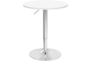 ‎WOLTU WOLTU BT02ws stolik barowy, stół do bistro z płyty MDF, kolor biały