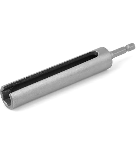 Llave De Vaso Hueca Extra Larga 10mm | Longitud 200mm | Vástago Hexagonal 1/4" | 6 Puntos | Para Tuercas De Pozo Profundo | 2 Piezas