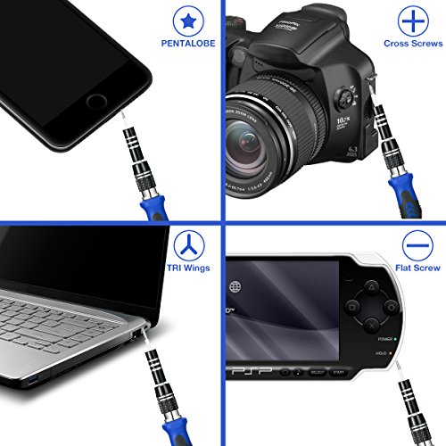 Schraubendreher Set, SGODDE 58 in 1 mit 54 Bits Magnetische Präzisions Reparatur Schraubendrehersatz Werkzeug set für Handy, Tablet, PC, Macbook, Uhr etc - 6