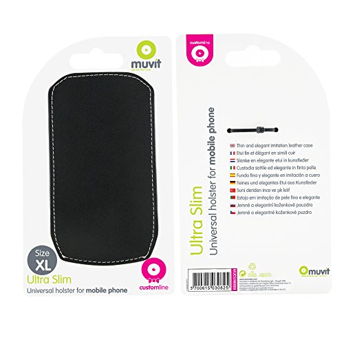Compara Precios para Muvit MUCUN0009 - Funda universal XL con tirador y
trabilla para el cinturón (62 x 115 x 7 mm) negro Revisión